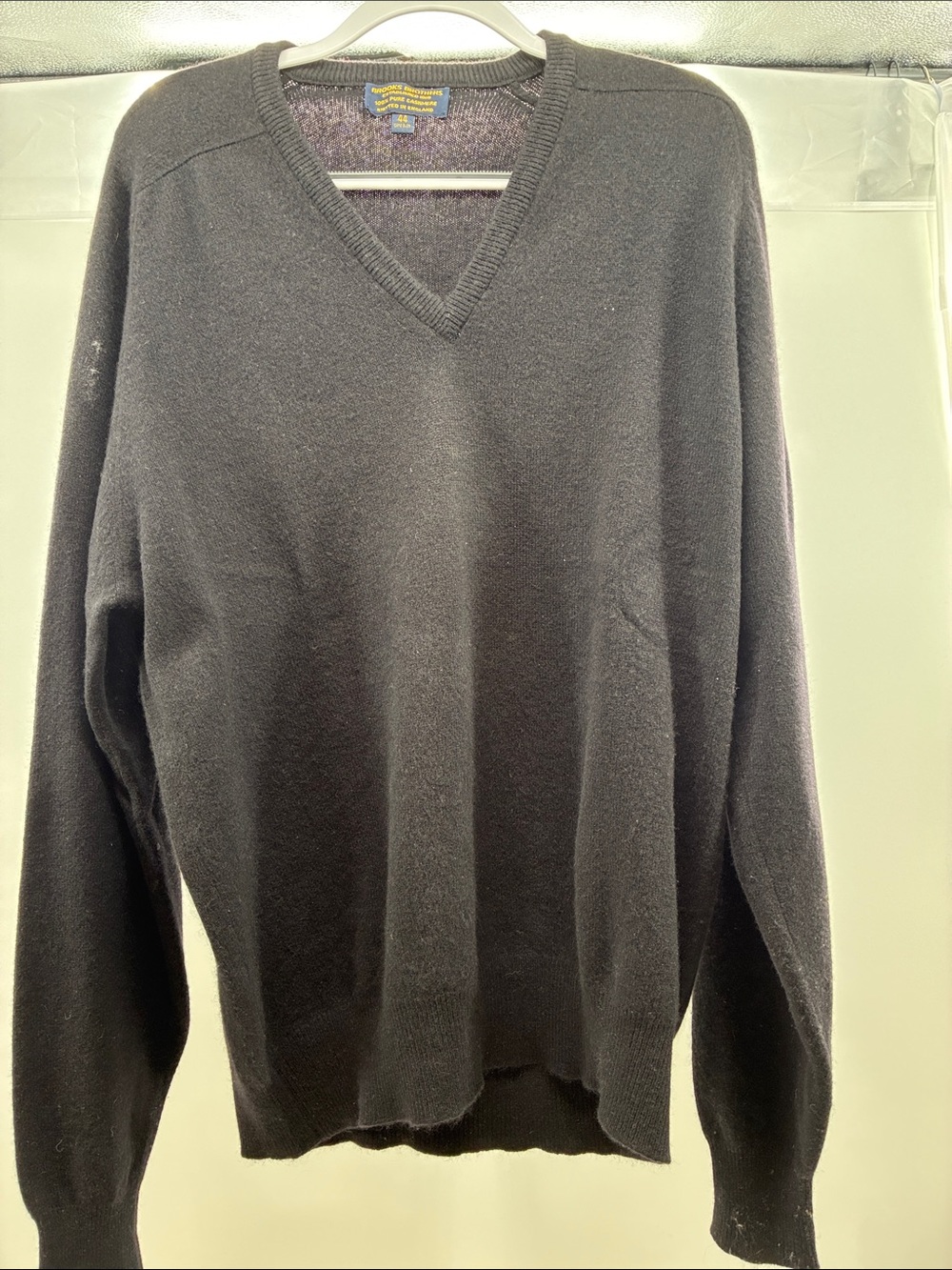 Brooks Brothers Black V-Neck Sweater